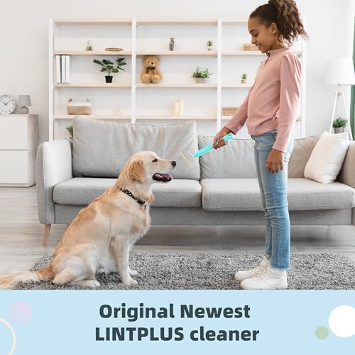 Image of Pro Plus Adjustable-Length LINTPLUS Pet Hair Remover - Compact & Extended Handle Modes, Safe for Furniture, Cars, Carpets & Delicate Fabrics