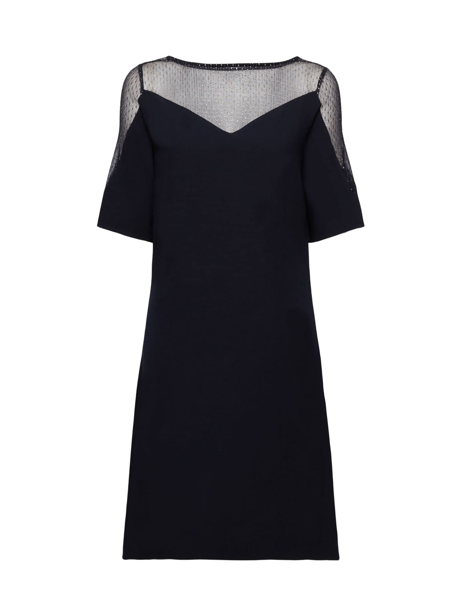 Esprit Women's 400/Navy Collection Mini Dress With Glitter Neckline, 10