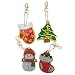 DIY Diamond Painting Keychain, Christmas Embroidery Kits Ornaments, 5D Diamond Art for Kids and Adult Beginners Home Wall Decor Perfect for Gift(4pcs)