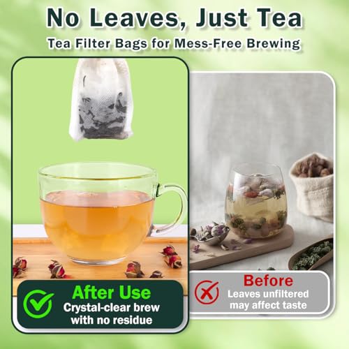 POSTANTIN Disposable Tea Bags for Loose Leaf Tea