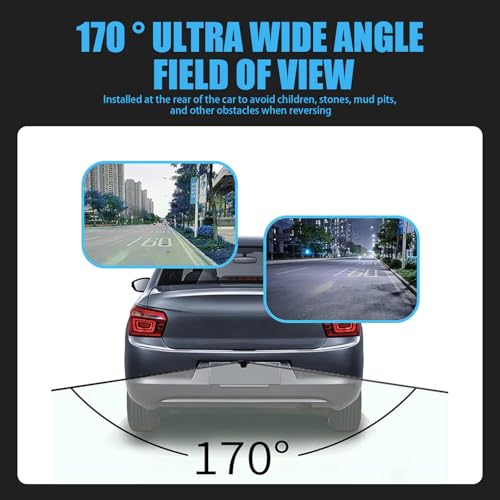 Image of Car Backup Camera, HD Night Vision Alloy Shell Waterproof Camera, 170 Degree Wide-Angle Rearview Camera, Universal for Cars Trucks (Black)