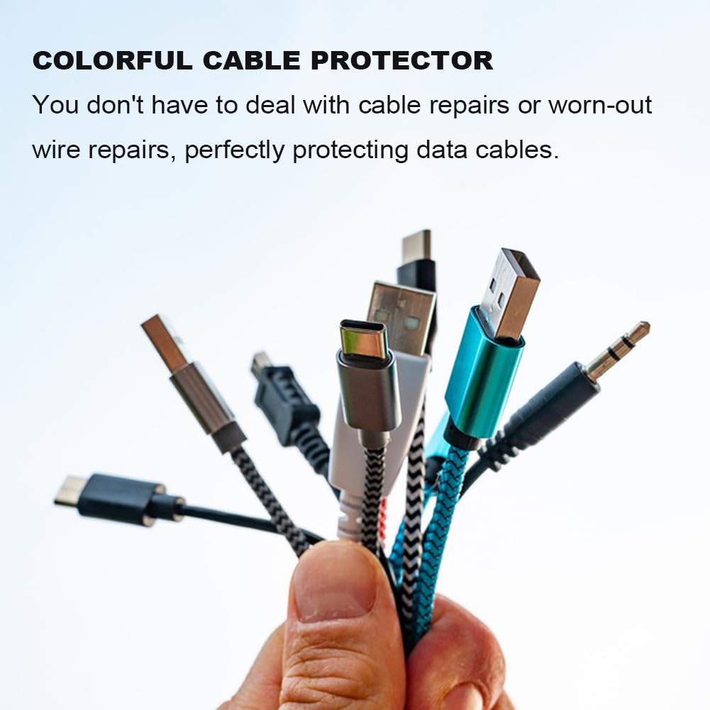 Proteggi cavo Cellulare, 14 Pezzi Salvacavo, Silicone Flessibile per Caricabatterie, Micro USB Protector
