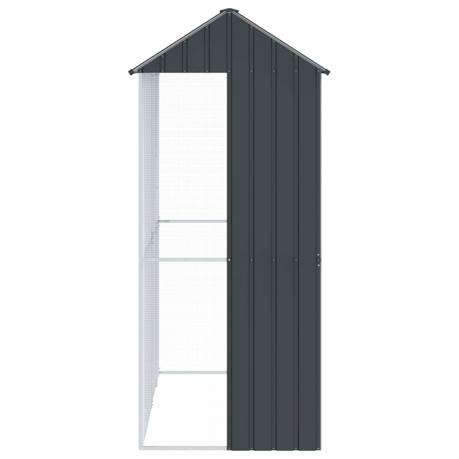 Generisch Vogelkäfig Anthrazit 215 x 110 x 247 cm Verzinkter Stahl,Tier- & Haustierbedarf,Haustierbedarf,Vogelbedarf,Vogelkäfige & -ständer-3325172