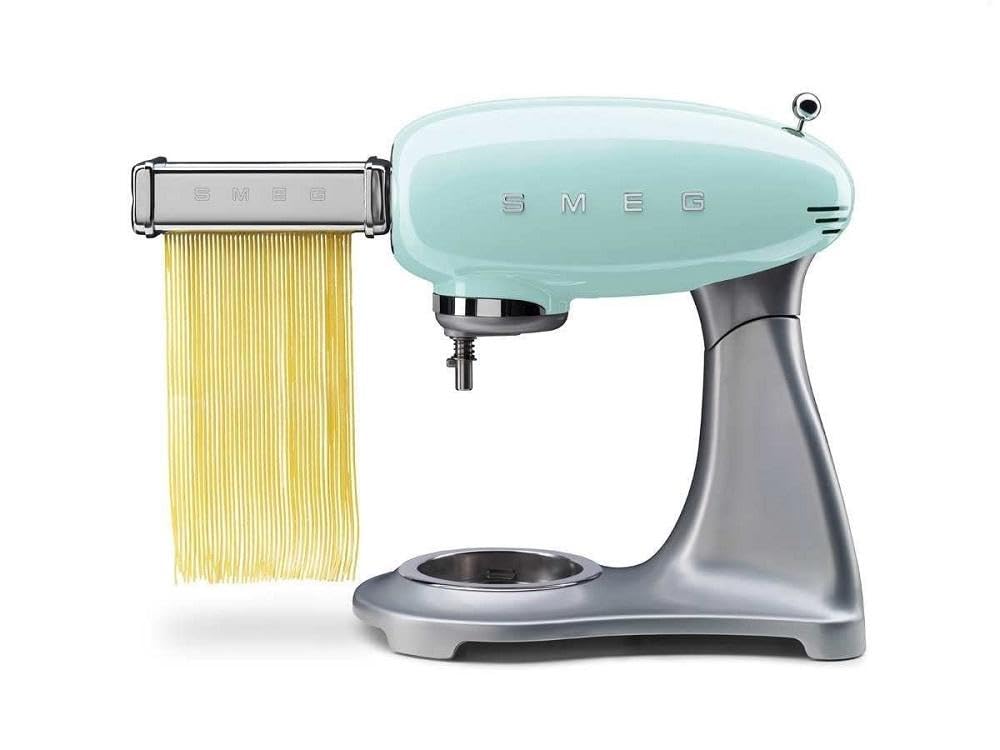 Smeg, Akcesoria spaghetti SMSC01, do robota cukierniczego, stalowy korpus, rolki aluminiowe, do spaghetti 2 mm, kompatybilne z SMF02, SMF03, SMF13, szczotka do czyszczenia w zestawie