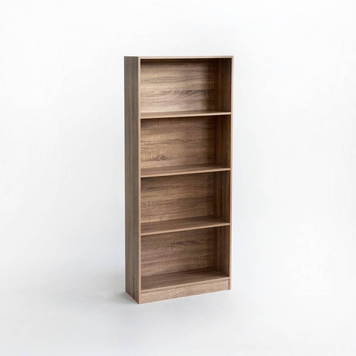 Estantería librería de 4 estantes en MDF color natural de 147x60 cm