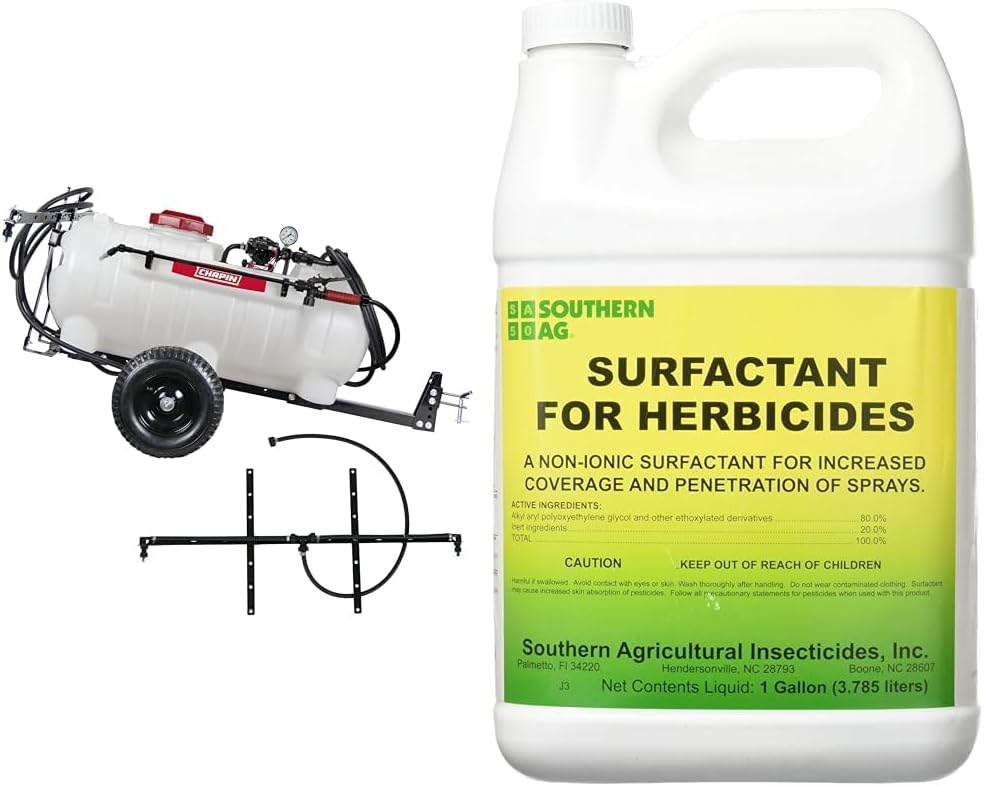 Chapin 15-Gallon Tow-Behind ATV/UTV Tank Sprayer Bundle with Southern Ag 128oz Surfactant for Herbicides