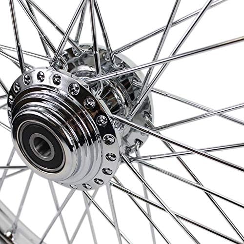 Chrome Front 40 Spoke Wheel 21 "x 2.15" (fits Harley FXD 2000-03,Sportster 2000-07) Billet Hub