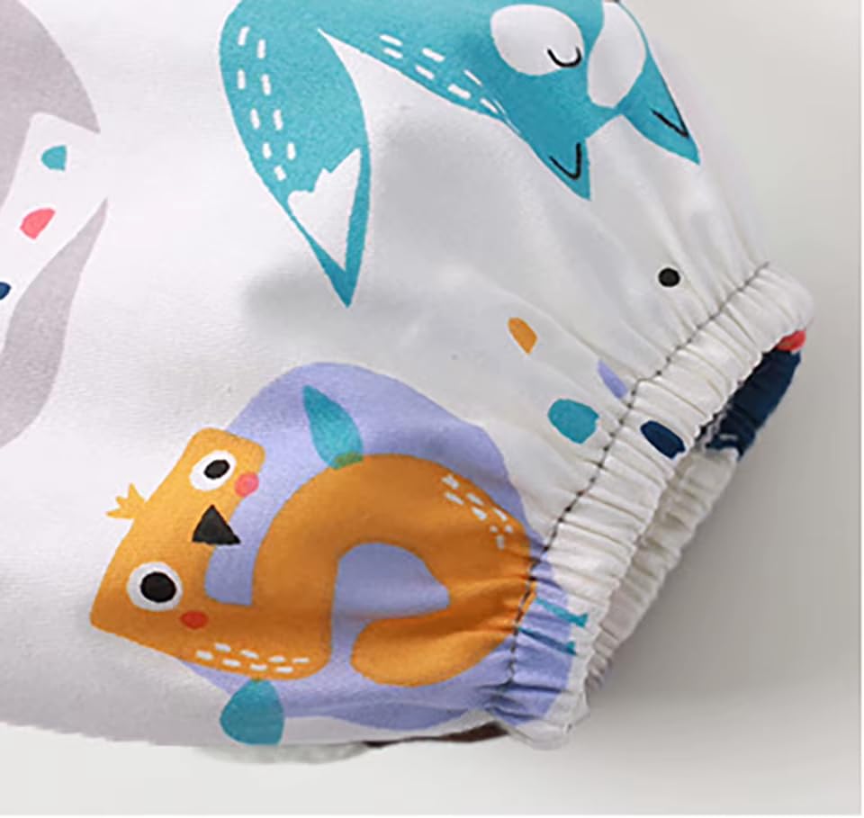Image of Waterproof Long Sleeve Cotton Baby Bibs, Reusable With Catch-All Pocket, Washable And Lightweight Fabric, Fits Bibs For Baby 6 Months+ Age