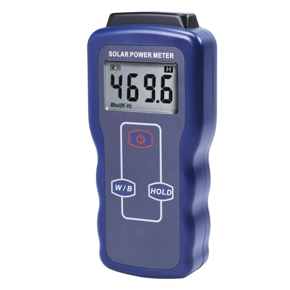 Jnchdghwa As Shown Solar Power Meter Digital Solar Meter Solar Irradiance Meter, Solar Transmission Meter For Meteorology Sun Measurement