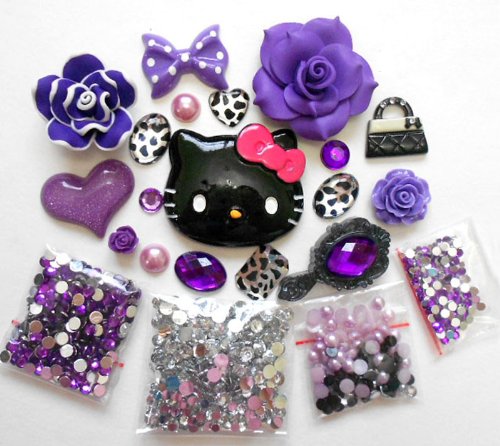 LOVEKITTY - DIY 3D Kitty Inspired Cell Phone Case Resin Flat Back Kawaii Cabochons Deco Kit/Set (not a Finished Product) LOVEKITTY - DIY 3D Kitty Inspired Cell Phone Case Resin Flat Back Kawaii Cabochons Deco Kit/Set (not a Finished Product)