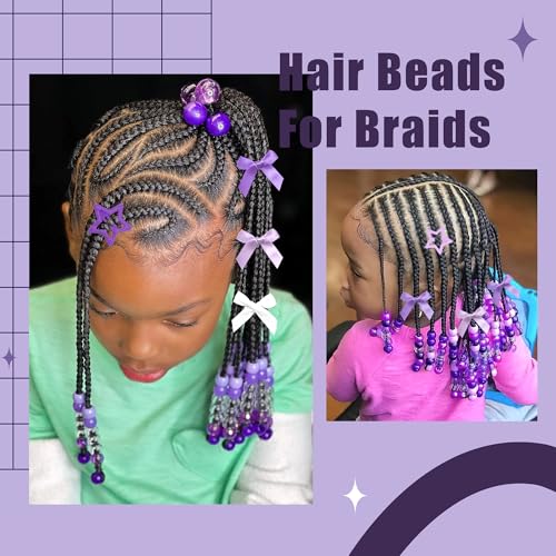 112 piezas accesorios para cabello morado miniatura 2