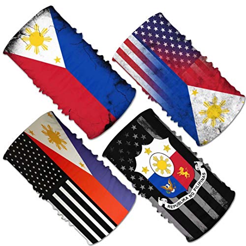 Image of 4Pcs Magic Headwear Neck Gaiter Tube Scarf Headbands Bandana Balaclava for Outdoor Running Cycling Skating Work Out