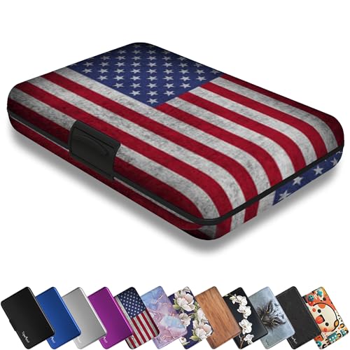 Image of TopMost Aluminum Wallet, Card Case Wallet, Metal RFID Credit Card Holder for Men & Women, 6 Cotton Slots for 10-12 Cards And Bills, Rfd Protective