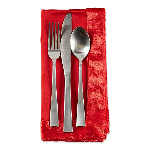 Servilletas de tela DII color rojo set 4 piezas miniatura 2