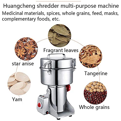 LWHDPW Vollautomatische Kaffeemühle 2000 G elektrische Getreidemühle Schwing-Typ Pulverisator Mahlmaschine kommerzielle… – Bild 7