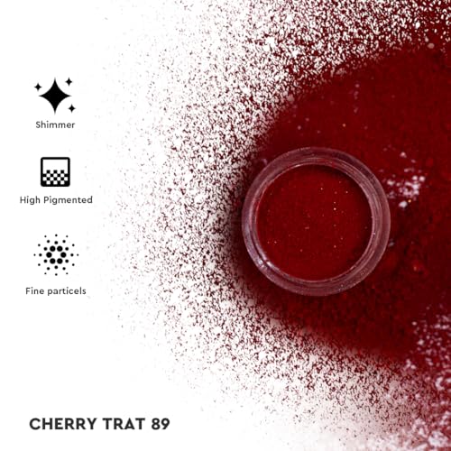 Image of C2P Pro Eyeshadow Pigment for Eye Makeup - 2g | Long-Lasting and Highly Pigmented Loose Precious Pigments with Metallic Effect | Cosmetics For Women and Girls,Cherry Trate 89, 2 grams