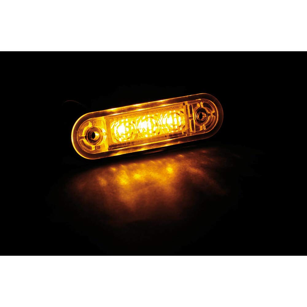 Lampa 97019 Set 20 pz, Luce ingombro a 3 LED, Montaggio ad Incasso, 12/24V - Arancio