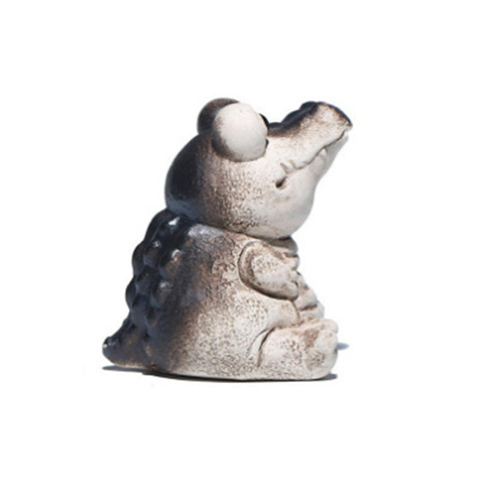 Hsioluted Alligators Statue Small Realistic Baby Figurine Resin Alligators Ornaments Cute Animal Sculpture Chinese