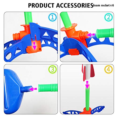 FOSUBOO Spielzeug Rakete Outdoor Spiele für Kinder, Kinderspielzeug Raketen Luftdruck Gartenspiele, Geschenke für Jungen… – Bild 8