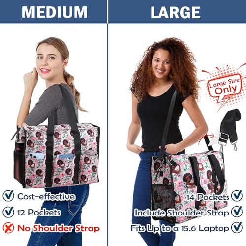 Image of Nurse Bags for Work Nursing Bag Multiple Pockets Waterproof Organizing Zip Top Clinical Bag for Nursing Students Home Health