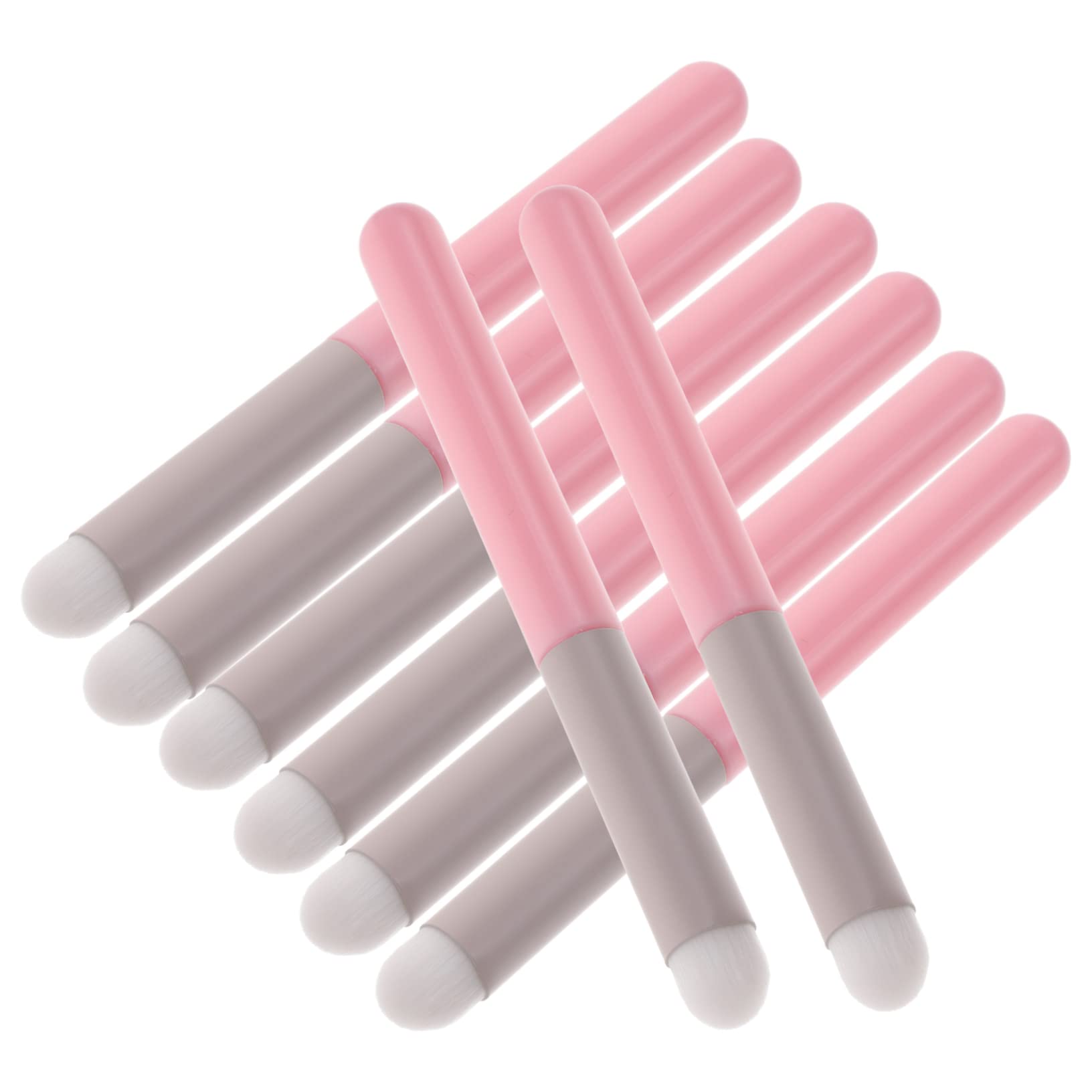 TOVINANNA 8pcs Small Round Lip Makeup Brush Lip Gloss Applicator Portable Brush for Daily Use