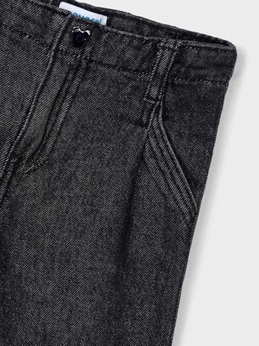 Mayoral Wide Leg Denim Pants for Girls Black3
