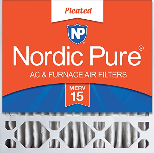 Image of Nordic Pure 20x20x5 Honeywell /Lennox Replacement MERV 15 Air Filter 1 Pack | Actual Size: 19 5 /8 x 19 7 /8 x 4 3 /8 Made in USA, Pro Strength HVAC Filtration, Fine Particles, Dust, Pollen & Pet Dander