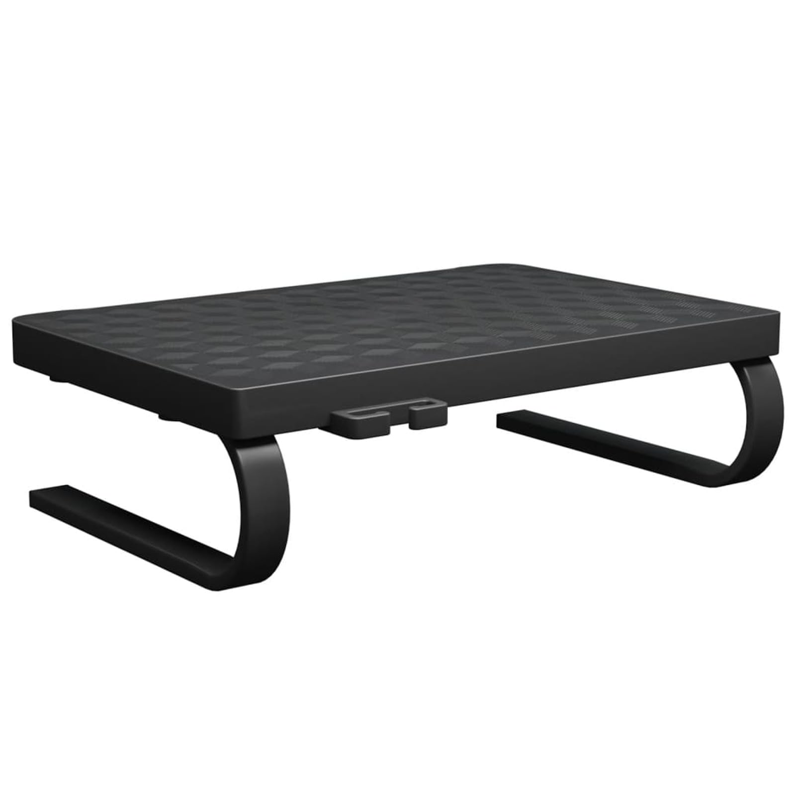 Homgoday Supporto per monitor per computer, altezza dello schermo per scrivania, laptop, supporto stampante, supporto per monitor, laptop, nero, 37 x 28 x 11,5 cm