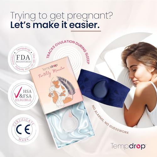 Image of Tempdrop Wearable Fertility Monitor for Women Ovulation Tracker BBT | Basal Body Temperature Monitor to Help Get Pregnant - Sleep Sensor with App for Fertility, Hormone, Period, Cycle Tracking