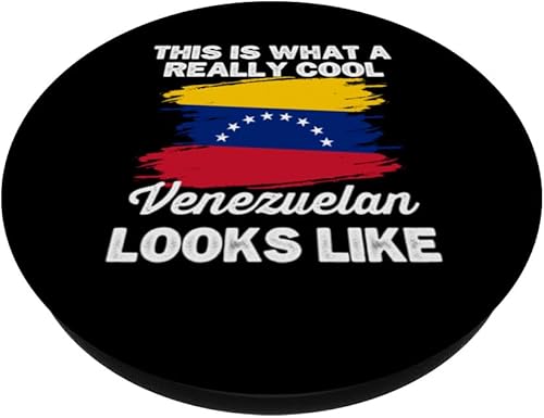Miniatura 2 de Cool Venezuelan Looks Like Funny Venezuela Vintage Flag Fun PopSockets Standard PopGrip