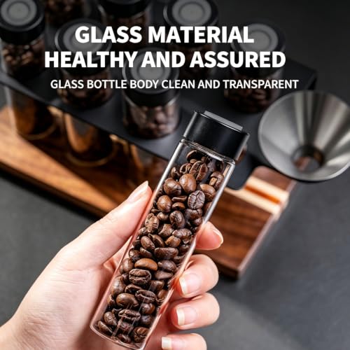 Tubos de café para pared con bodega de madera y 12 recipientes de 22g con válvula 7