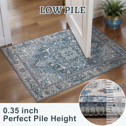 Image of Tangsoo Farmhouse 6x9 Washable Area Rugs for Living Room, Non Slip Rug