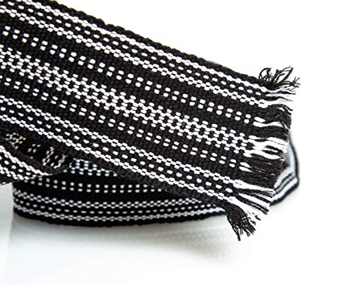 Ukrainian hand woven homespun Hutsul Belt Black White KRAYKA for Vyshyvanka4