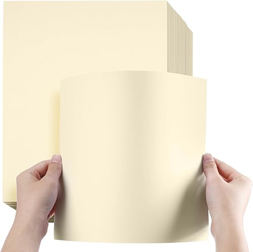 Miniatura 7 de 200 hojas de papel grueso de cartulina Kraft de 8.5 x 11 pulgadas, papel pesado para impresora de cartulina de 250 GSM, cubierta de 92 libras,