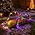 Ultym 5 FT Lighted Arched Wooden Garden Bridge with Half-Wheel Railings