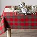 DII Farmhouse Christmas Plaid Dining Table & Kitchen Décor, Holiday Tablecloth, 70