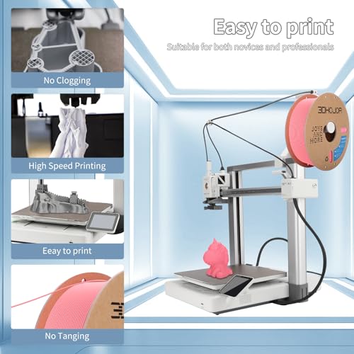 Image of 3DHoJor 3D Printer Filament Basic PLA Filament 1.75mm 300mm /s 1kg Cardboard Spool Dimensional Accuracy + /- 0.03 mm Fit Most 3D FDM Printer-Barbie Pink