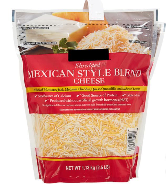 Mexican Style Four Cheese Blend, Shredded | Monterey Jack, Medium Cheddar, Queso Quesadilla, Asadero | 2.5 lbs, 2-Pack