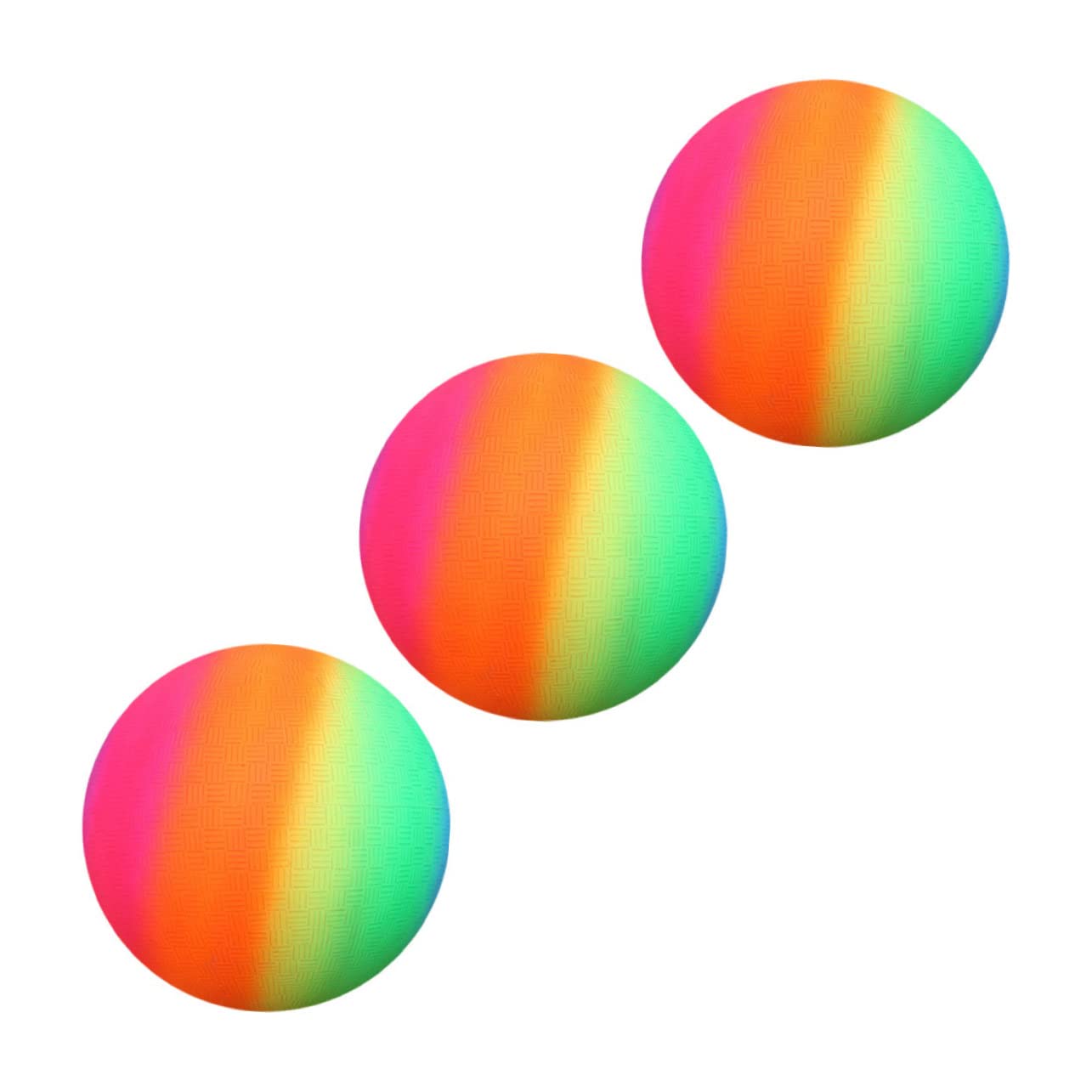 3Pcs Rainbow Color Balls PVC Inflatable Handballs for Beach and Outdoor Play Encourages Active Fun and Coordination