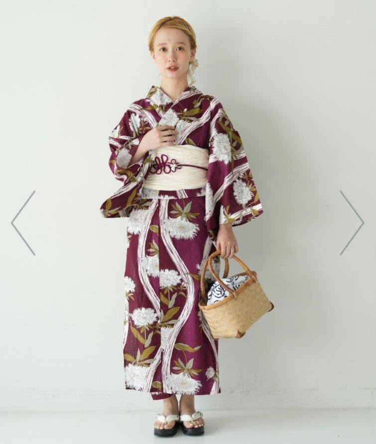 Amazon.co.jp: utatane 高級変わり織 浴衣3点セット 大正浪漫