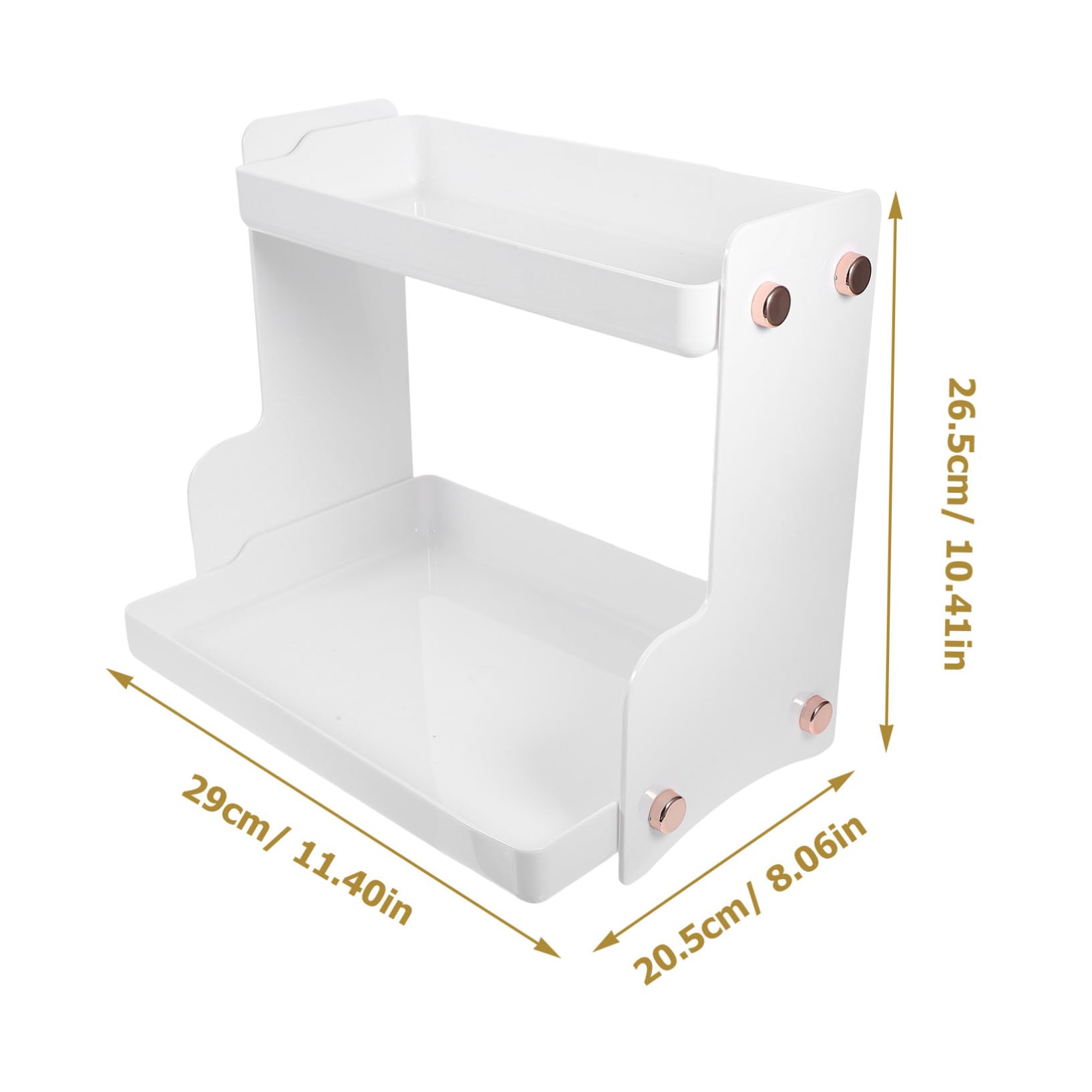 Hohopeti Organizer Multi-layer da Strato Doppio a e Cosmetici Acciaio Bagno in Capacità Inossidabile Pet, Portatrucchi Forte di Carico, per Bagno e Camera da Letto