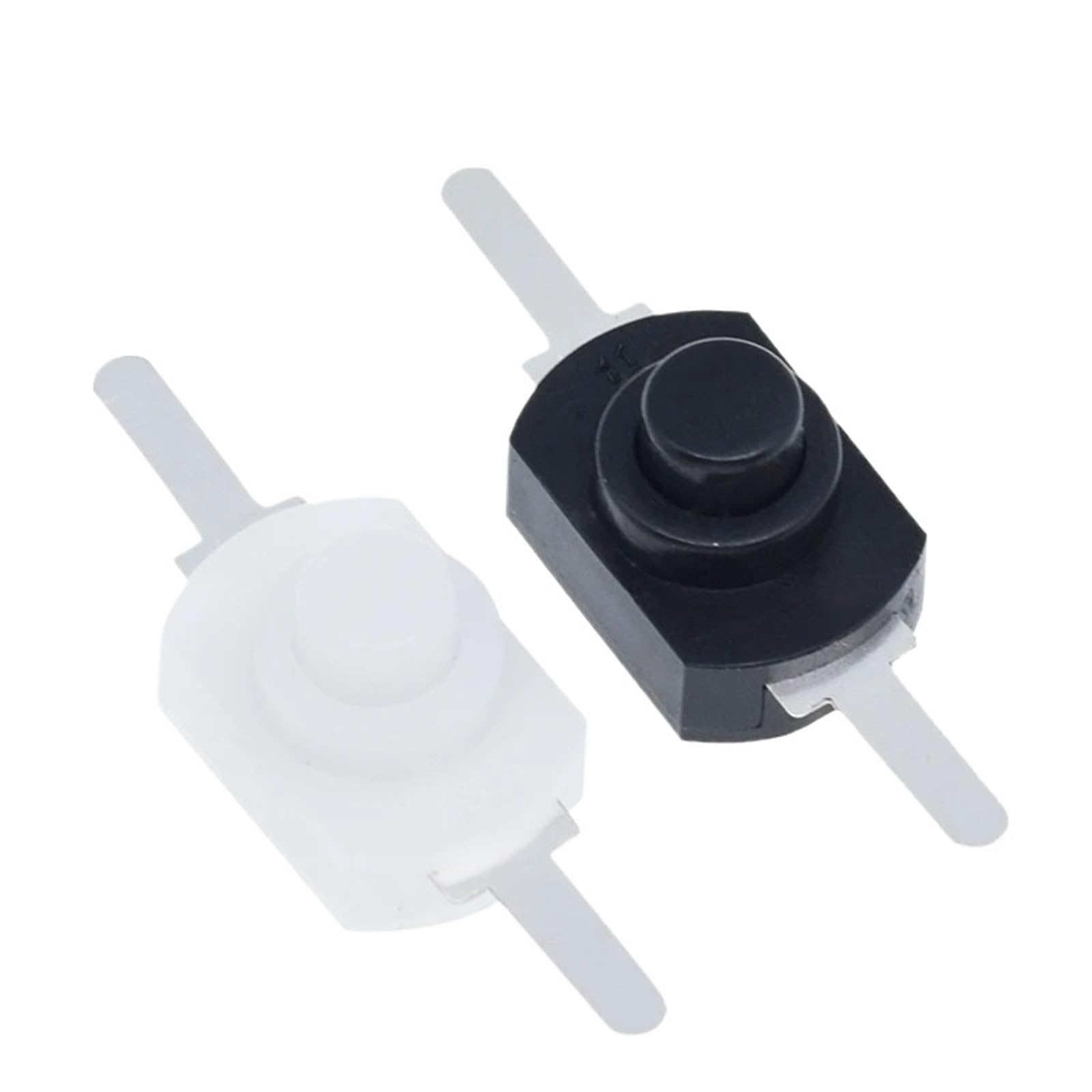 Czarny 10 szt. DC 30 V 1 A Mini włącznik na wyłącznik na latarkę (WHITE)