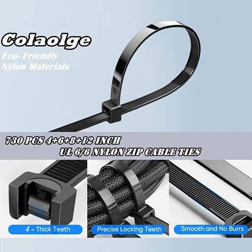 Zip Wire Ties 300Pcs Small Cable Zip Ties With Cable Mounts Nylon Zip Cable Ties Assorted Sizes 4+6+8+10+12 Inch, Self-Locking Tie Wraps Perfect For Home Garden Trellis Office Garage Workshop #TOP3
