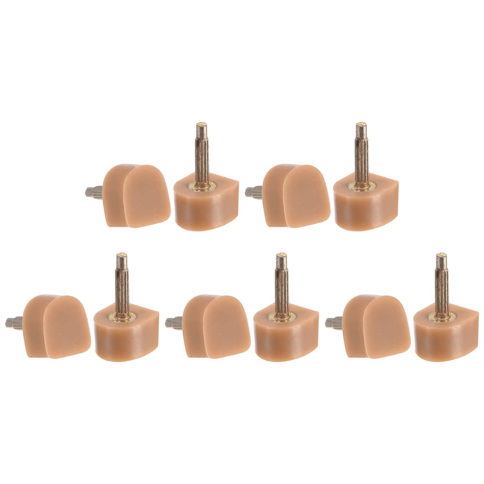 sourcing map Tapas de Tacón Alto de TPU para Mujer 5 Pares, Clavijas de Tacón Alto Zapato de 2,4mm, Tapones de Reemplazo en Forma de U 10x9mm para Reparación Zapatos, Beige