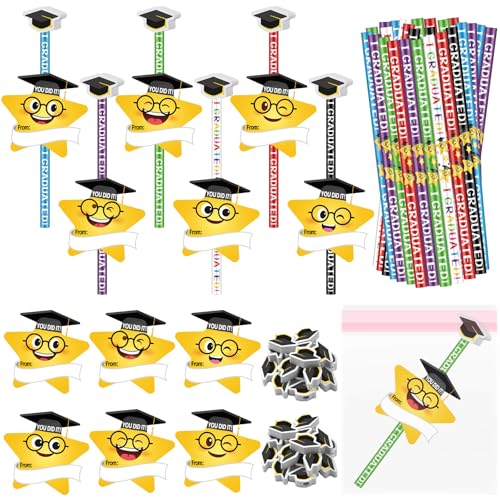 Set de 18 lápices de graduación con borradores y tarjetas miniatura 1