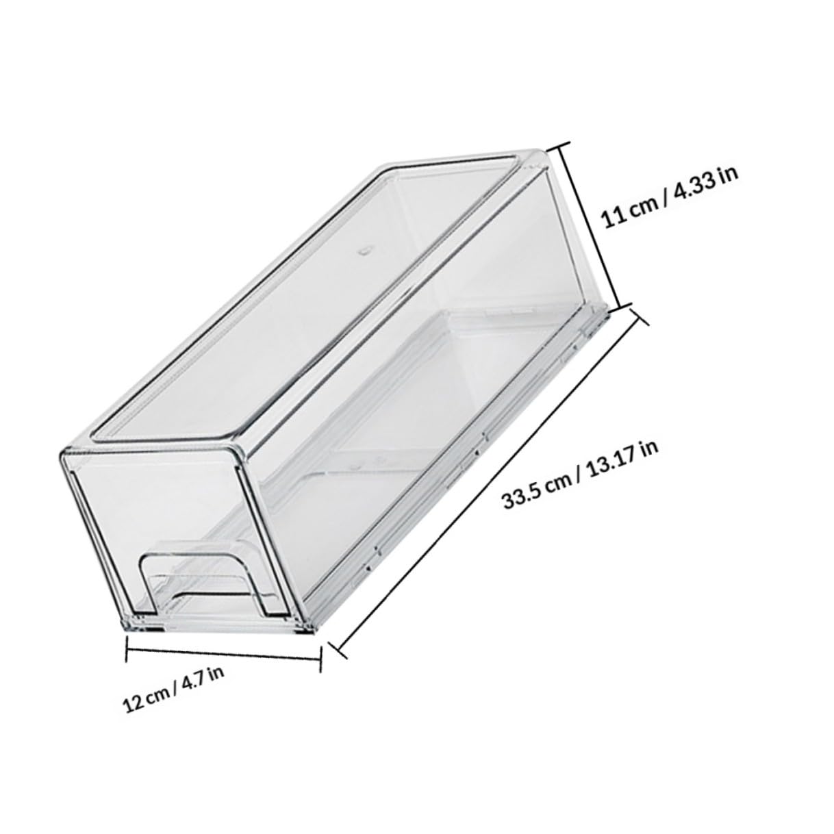 PRETYZOOM Caja Organizadora y Diseño para Almacenamiento Ordenado de Gran Capacidad para Refrigerador Cierre Hermético, Material Pet Resistente en Congelador y Nevera