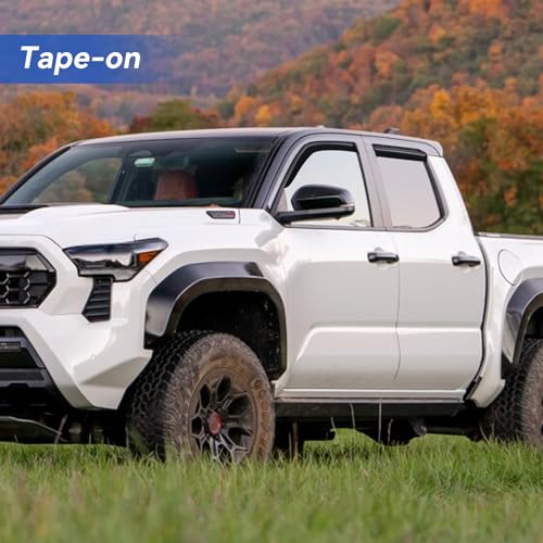Image of Window Visors Rain Guards for 2022-2026 Toyota Tundra Double Cab, Out-Channel Window Vent Wind Deflectors Visors Shades for 22 23 24 25 26 Tundra Extended Cab
