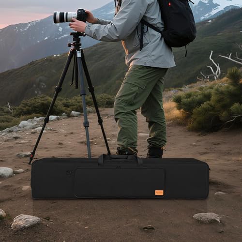 OUUTMEE Bolsa de transporte portátil para trípode con correa para el hombro, para trípode de cámara, trípodes de luz, monopie y otros equipos fotográficos, Negro , 102 x 21 x 21 cm/40,2“ x 8,3” x 8,3 - imagen 8