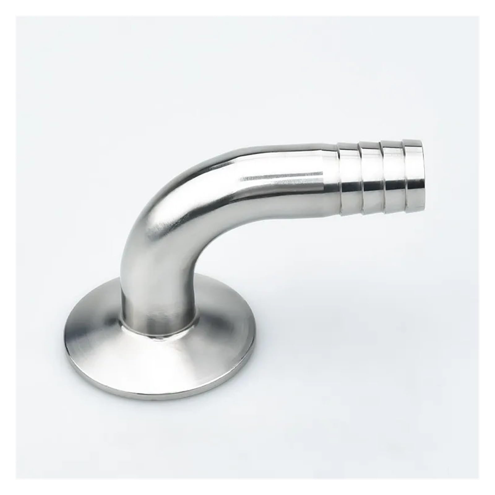 12.7/14/16/19/25/32/38/45/51mm OD SS304 Hose Barb Pipe Fitting 1.5" 2” Tri Clamp 50.5mm/64mm Ferrule 90 Degree Elbow(19mm x Ferrule 50.5)