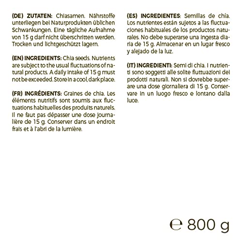 GreatVita Chia Samen 800g, naturbelassen ohne Gentechnik